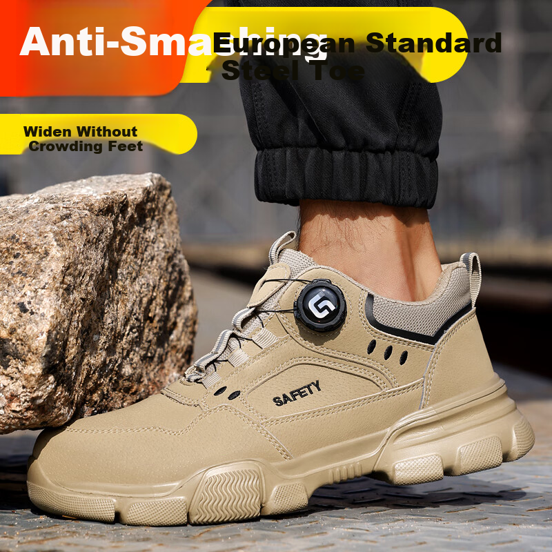 Fumeier Men's Winter Steel Toe Anti-Smashing Anti-Stab Soft Bottom Waterproof Safety Work Shoes F055L 42