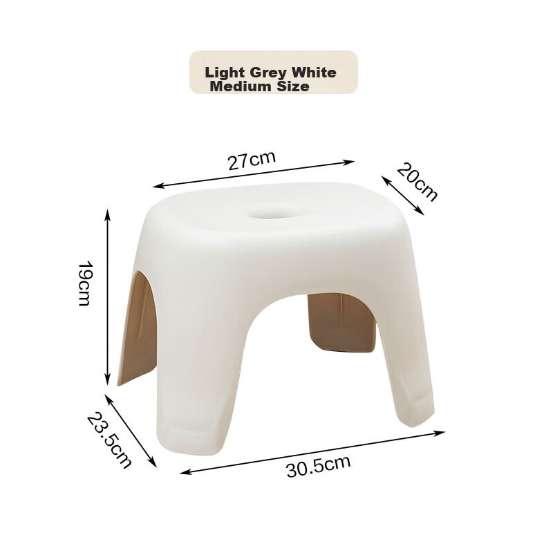 Guangduola Small Plastic Stool, Adult Home Bathroom Shower Stool, Thickened Non-Slip Footrest Low Stool