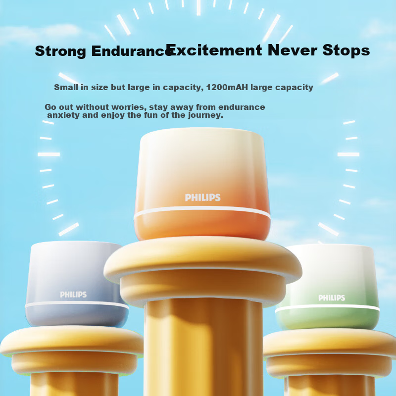 PHILIPS Bluetooth Speaker Wireless Desktop Mini High Sound Quality Subwoofer Portable Design High Appearance Value Gift Gradient Green