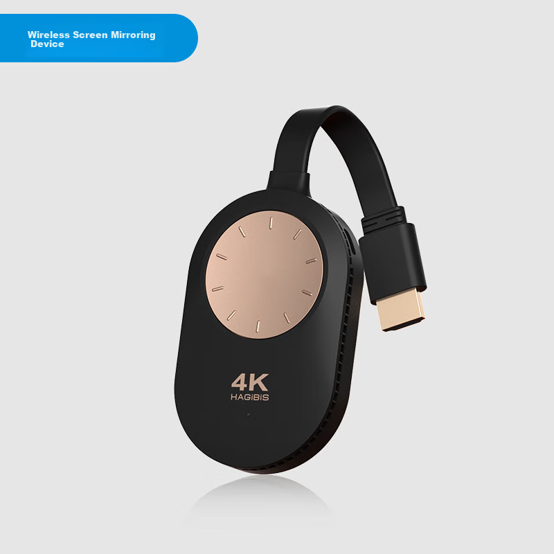 Hagibis Wireless Screen Mirroring Device, Phone to TV Screen Mirroring, 4K 60Hz HD HDMI Video Transmitter, Computer to Projector Dual-Band Connector