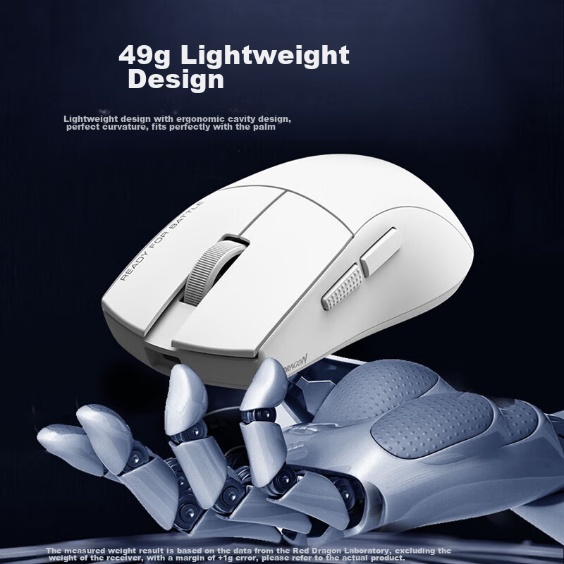 REDRAGON G49 SE Small Hand Suitable Bluetooth 2.4G Wired Three-mode Gaming Mouse Ergonomic Lightweight Gaming E-sports Mouse - Black