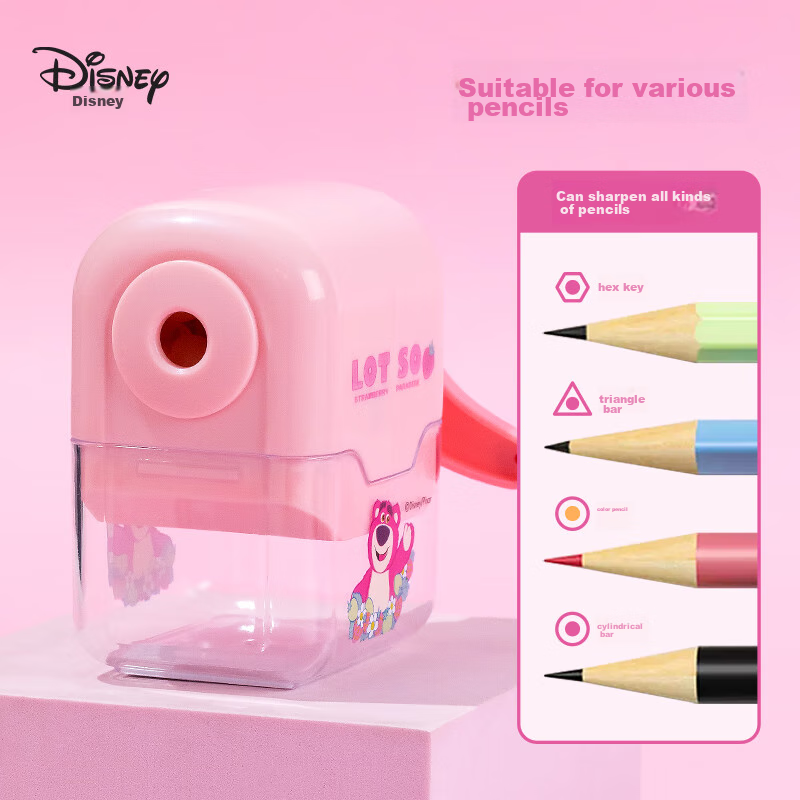 Disney Elementary School Pencil Sharpener, Simple Hand-Crank Pencil Sharpener/Sharpener/Sharpener/Sharpener, Portable Children's Pencil Sharpener, Elsa Princess A74016-F1X