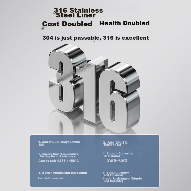 Dipuer Insulated Lunch Box, 316 Stainless Steel, for Office Workers And Students, Portable, Large Capacity, Compartmentalized, with Soup Bowl, Meal Container