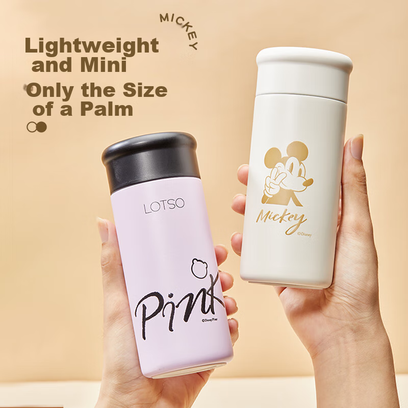 Disney Mini Insulated Cup Women's High-value 316 Stainless Steel Compact Portable Student Children's Cute Drinking Water Cup