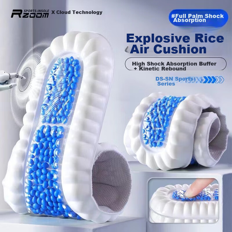 IQGD Men's Insoles, Soft And Elastic, Cloud Technology, Shock-Absorbing, Breathable, Comfortable for Basketball And Military Training, 8037, Size 37-38