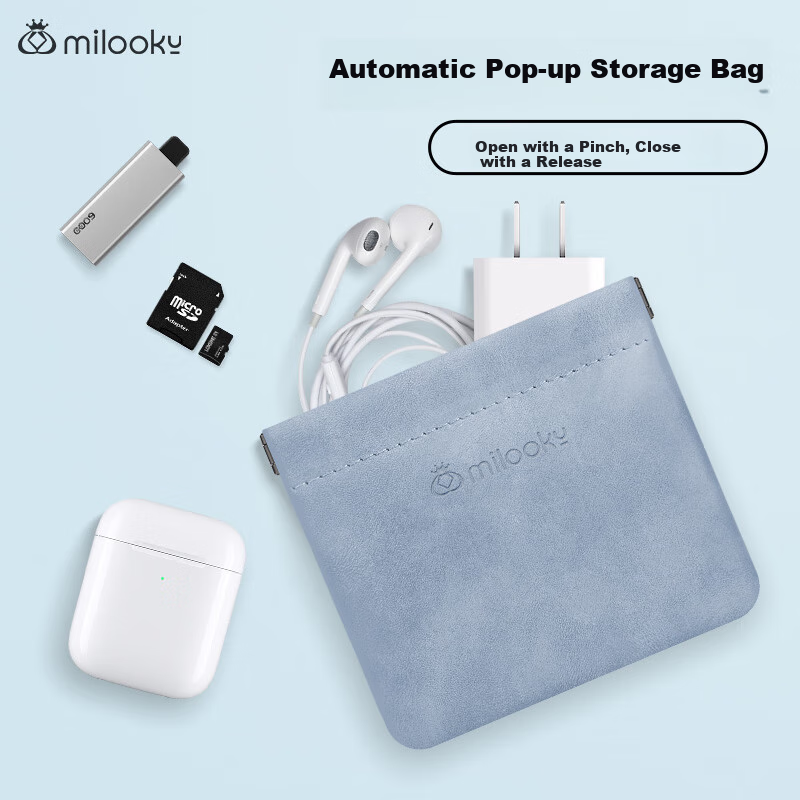 Diyi Workshop Earphone Case Digital Storage Bag for Data Cable, Phone Earphones, Bluetooth Earbuds, Charger, Power Adapter, USB Flash Drive, Security Key, Portable Automatic Closure