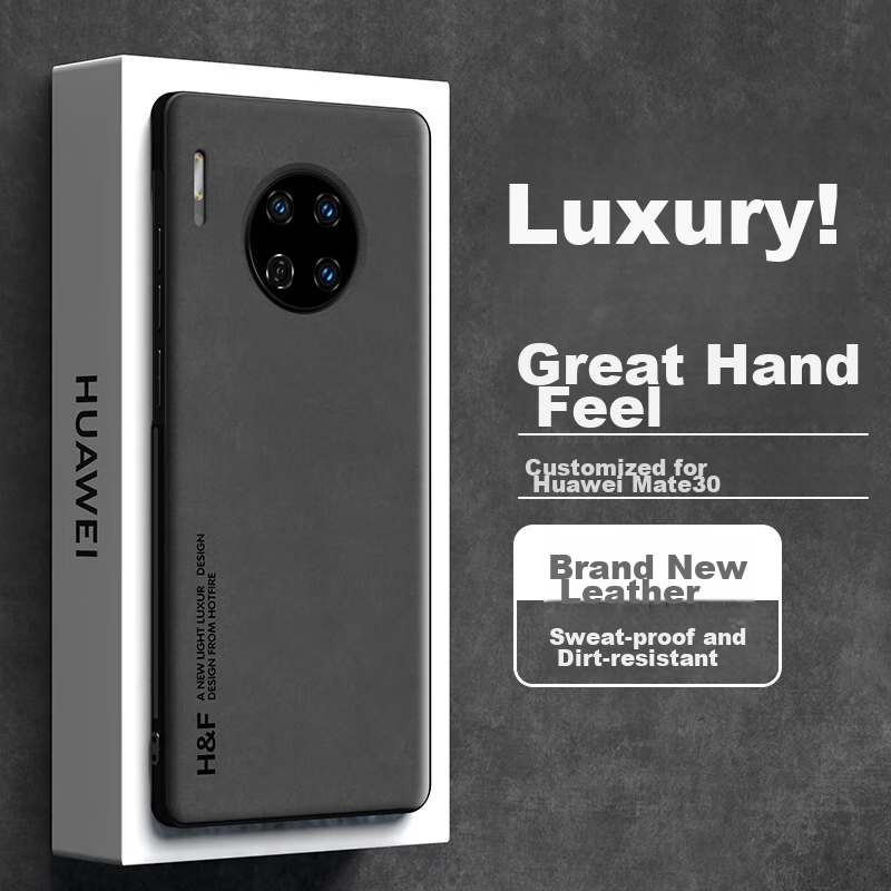 HotFire Huawei Mate30 Phone Case, Huawei Mate30 Protective Cover, Upgraded Skin-Like Lambskin Matte Lens Full Protection Silicone Case for Men And Women - Midnight Black