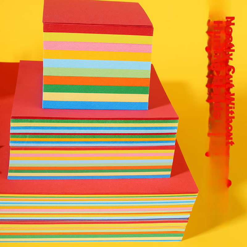 KODAK Colored Origami Square Paper for Kindergarten, Children, Elementary School Students, Handcraft, Paper Cutting, Crane, 100*100mm, 10 Colors, 200 Sheets