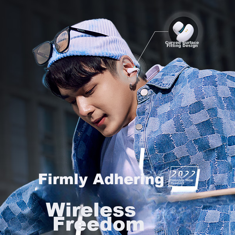 Earsopen Bone Conduction SS900 Classic Model Bone Conduction Bluetooth Headphones, Open-Style Non-In Earphones, Bone Conduction Headphones for Sports And Running, White