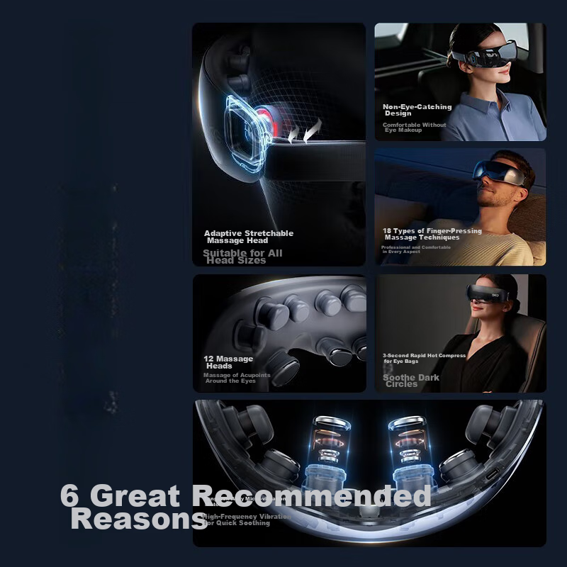 SKG Eye Massager K5 [TOP Ranking + Gift Box Edition], Eye Massage Device, Eye Care Instrument, Sleep Mask with Heat Compress, Gift for Elders, Parents, Boyfriends, Girlfriends, Birthday Present