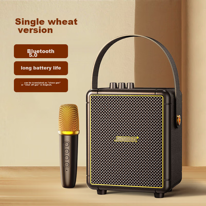 SADA K08 Outdoor Speaker, High-Power with Microphone, Portable Handheld, for Square Dancing, Singing, Karaoke, Stage, Guitar, Musical Instrument, Sound System, Teaching, Conference, Amplifier, Loudspe