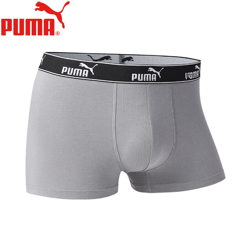 PUMA Men's Underwear [Soft Cotton Fabric], Breathable Sports Boxer Briefs, Single Pack