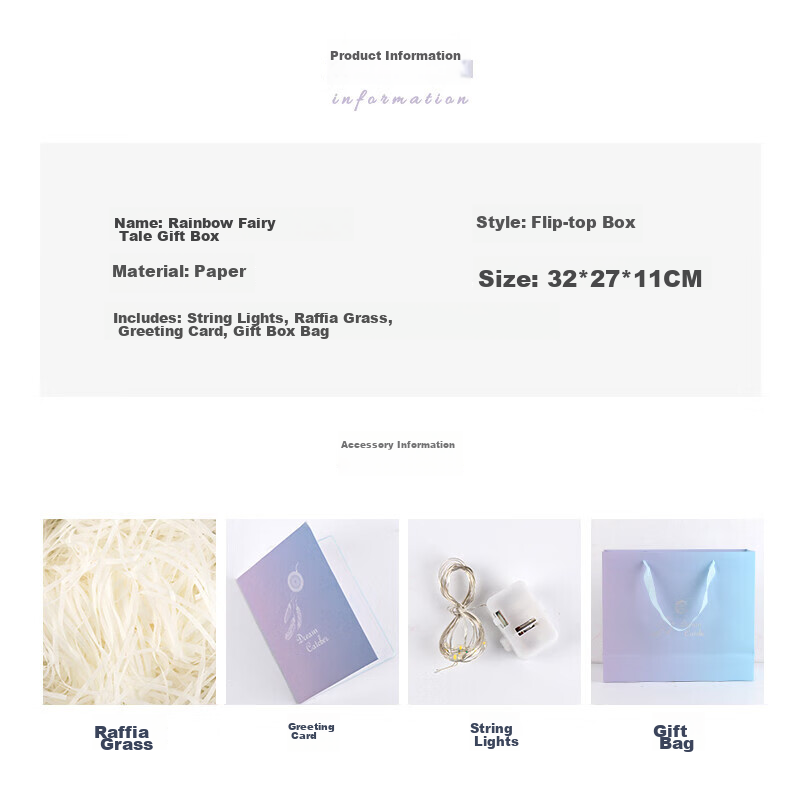 TaTanice Gift Box, Empty Box, Gift Box, Present Box, Gift Packaging Box, Birthday Gift Box, Party Favor Box, Colorful 3D