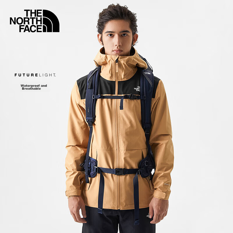 The North Face Men's Outdoor Comfortable Windproof Hard Shell Jacket 7QR5, Yellow/KOM, Size S
