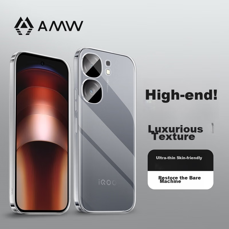 AMW Transparent Ultra-Thin Shockproof Phone Case for Vivo IQOO Neo9/9Pro/9spro/pro+, Anti-Yellowing, Popular Soft Shell, Full Protection V2338A