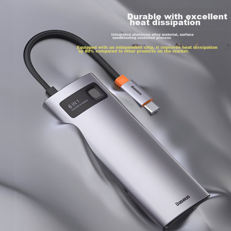 Baseus Expansion Dock, Type-C Expansion Dock Charger, USB3.0 Gigabit Ethernet Port Adapter, HUB Splitter Converter, PD Charging Universal Thunderbolt 4, for Apple And Huawei Computers