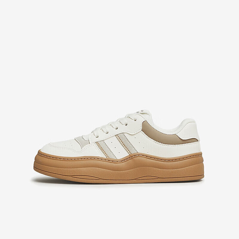 BaiSiTu 24 Spring Casual Platform Shoes Thick-soled Women's Casual Shoes VCB31AM4 Beige 36