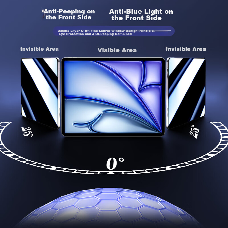 BOSQING Tempered Glass Screen Protector for Huawei MatePad SE 11, 360 Degree Privacy Anti-Blue Light Eye Protection Film, 11-inch Tablet Full Screen 2024 Model Anti-Fingerprint Film