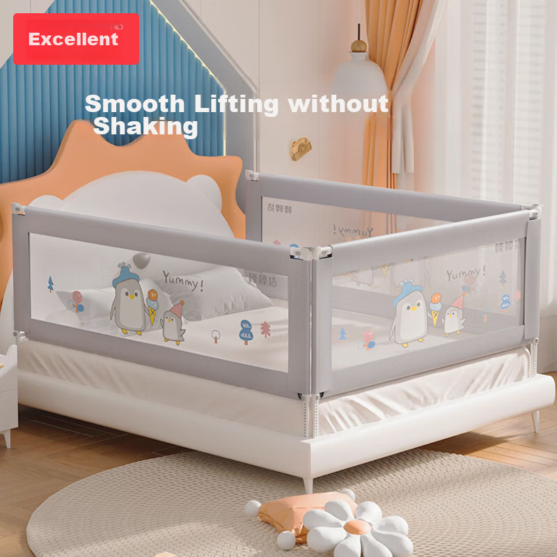 Bangbangzhu Bed Guardrail, Baby Fall Prevention Protective Barrier, Bedside Anti-Fall Fence, Baby Crib Guardrail, 2 Meters Single-Sided