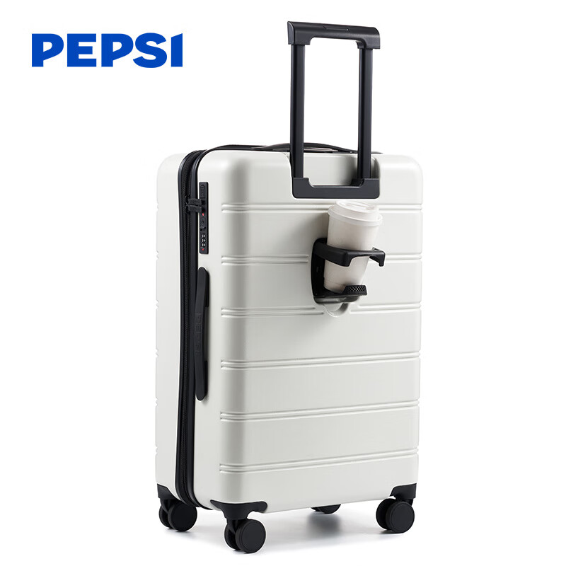 PEPSI 24-Inch Expandable Suitcase with Spinner Wheels and TSA Lock, Large Capacity Travel Luggage for Men and Women