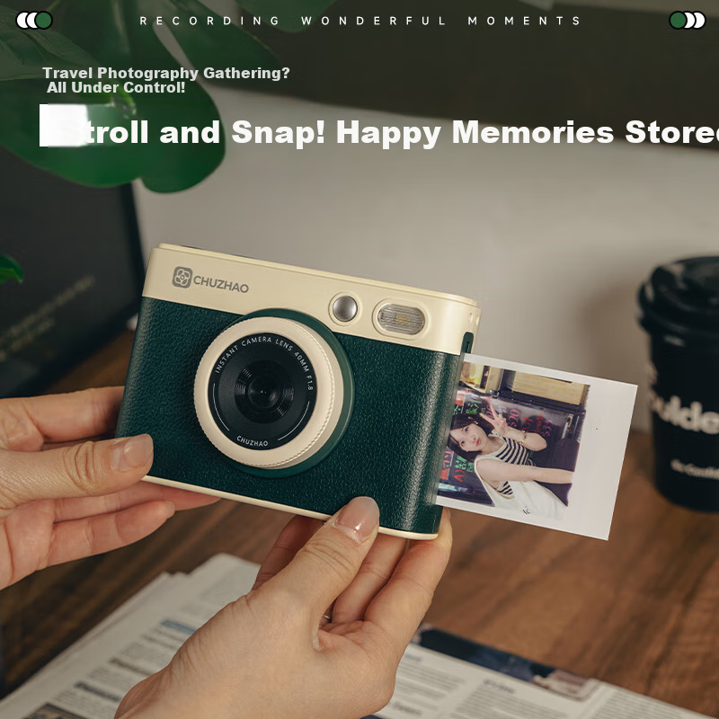 Instant Camera with High Definition Color Printing, Direct Photo Printing, Birthday Gift, Instant Camera for Valentine's Day, Goddess Festival Gift