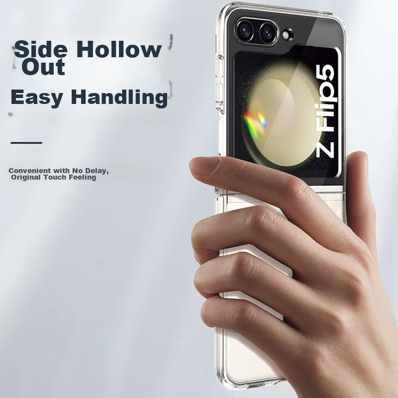 BIAZE Compatible with OPPO Find N3 Flip Foldable Phone Case, Find N3 Flip Transparent Protective Cover, Full Protection, Shockproof, Ultra-Thin, Clear And Transparent Hard Shell, JK491 Transparent