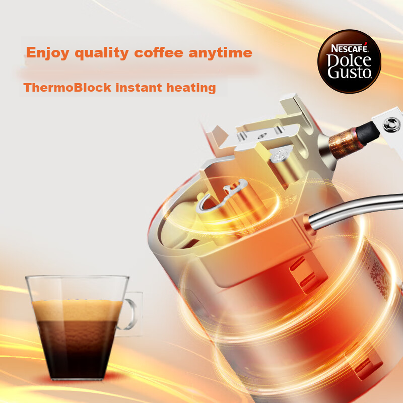 DOLCE GUSTO, Fully Automatic Capsule Coffee Machine, Lumio Cloud White, Home And Office Capsule Machine