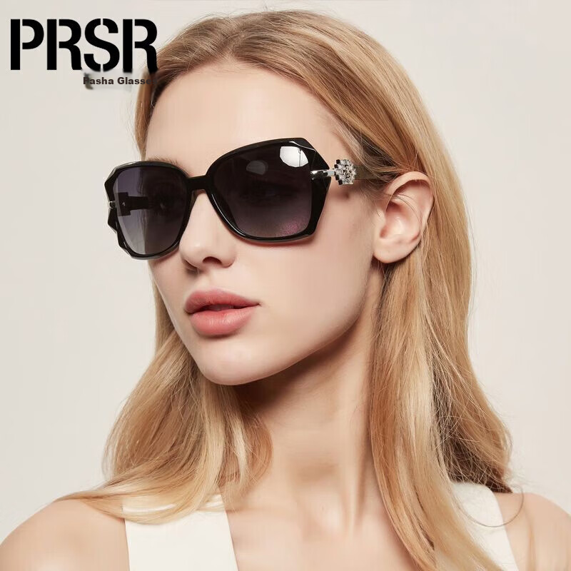 Prsr Large Frame Sunglasses for Women, Slimming Polarized Glasses, Fashionable Sunglasses T60017