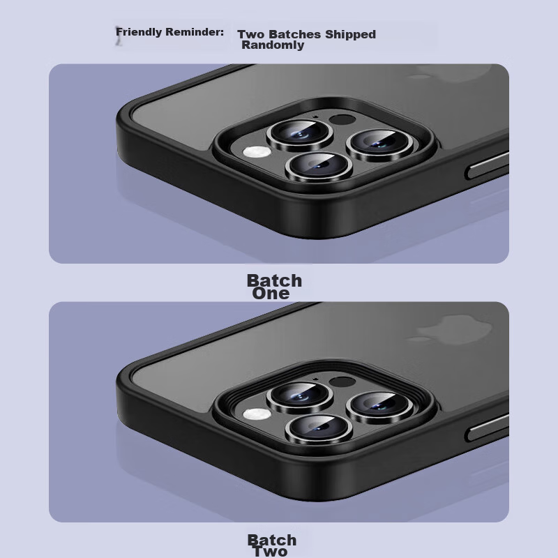 PISEN IPhone 12 Case, Compatible with IPhone 12/12 Pro, Matte Transparent Protective Cover, Shockproof Phone Case, Black