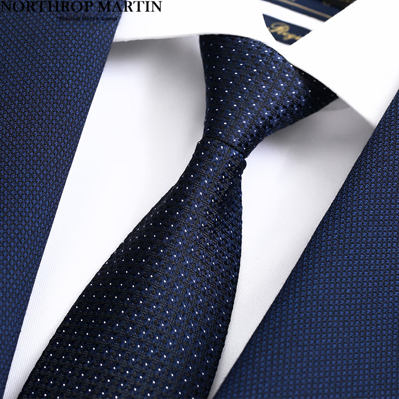 NORTHROP MARTIN High-End Silk Tie for Men, Pre-Tied with Zipper, Lazy Business Groom Wedding Gift Set